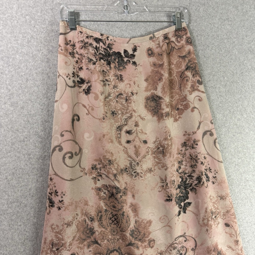 Pendleton skirt womens 8 Y2K Fairy whimsy midi floral lined - Picture 2 of 8